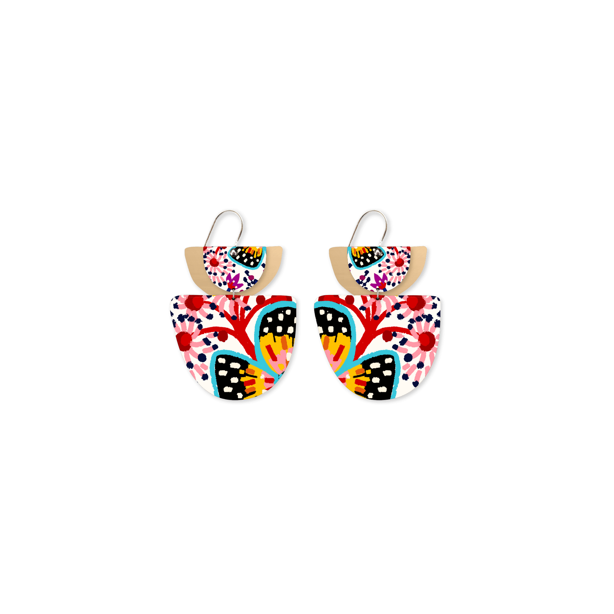 Miss Moresby Fiesta Layered Double Bell Drop Earrings