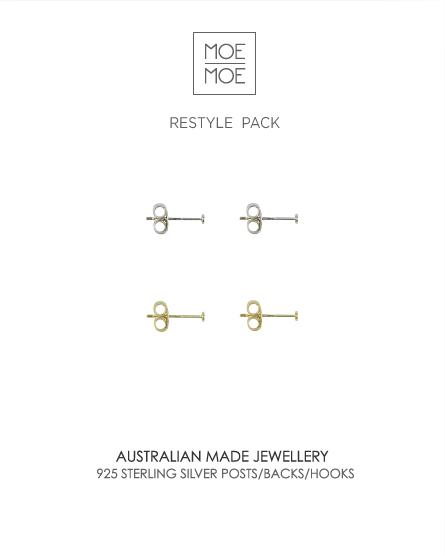 Sterling Silver Restyle Pack - Silver Studs and Gold Studs