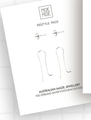 Sterling Silver Restyle Pack - Studs and Long Hooks