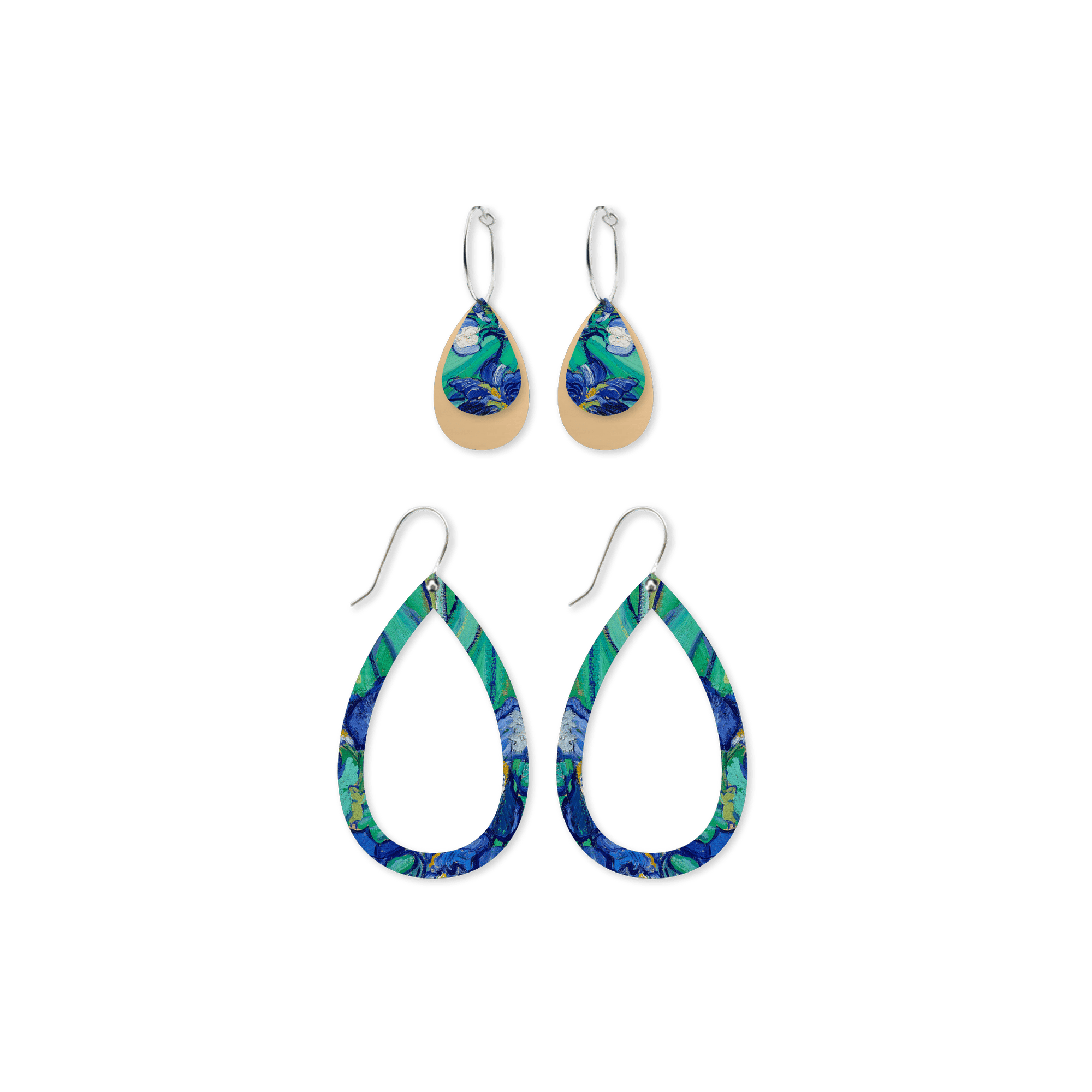 Van Gogh Irises Trinity Tear Pack Earrings