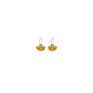 Van Gogh Sunflowers Mini Pagoda Hoop Earrings