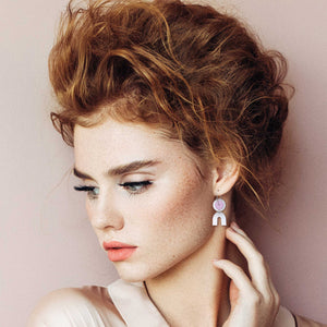 Playful Hues Layered Small Arch Hoop Earrings