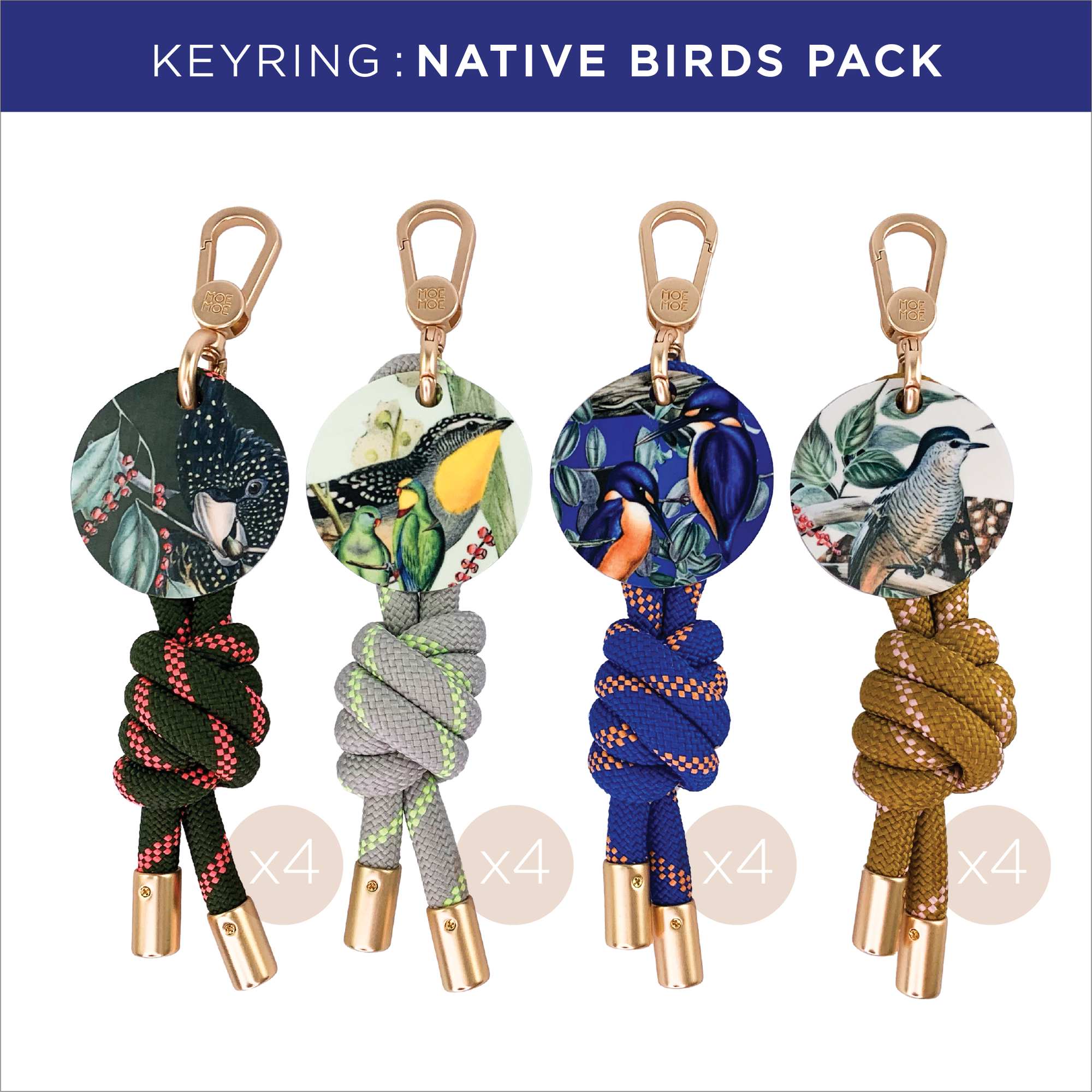 Keyring Pack Native Birds