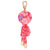 Keyring Floral Sorbet Blooms Hot Pink