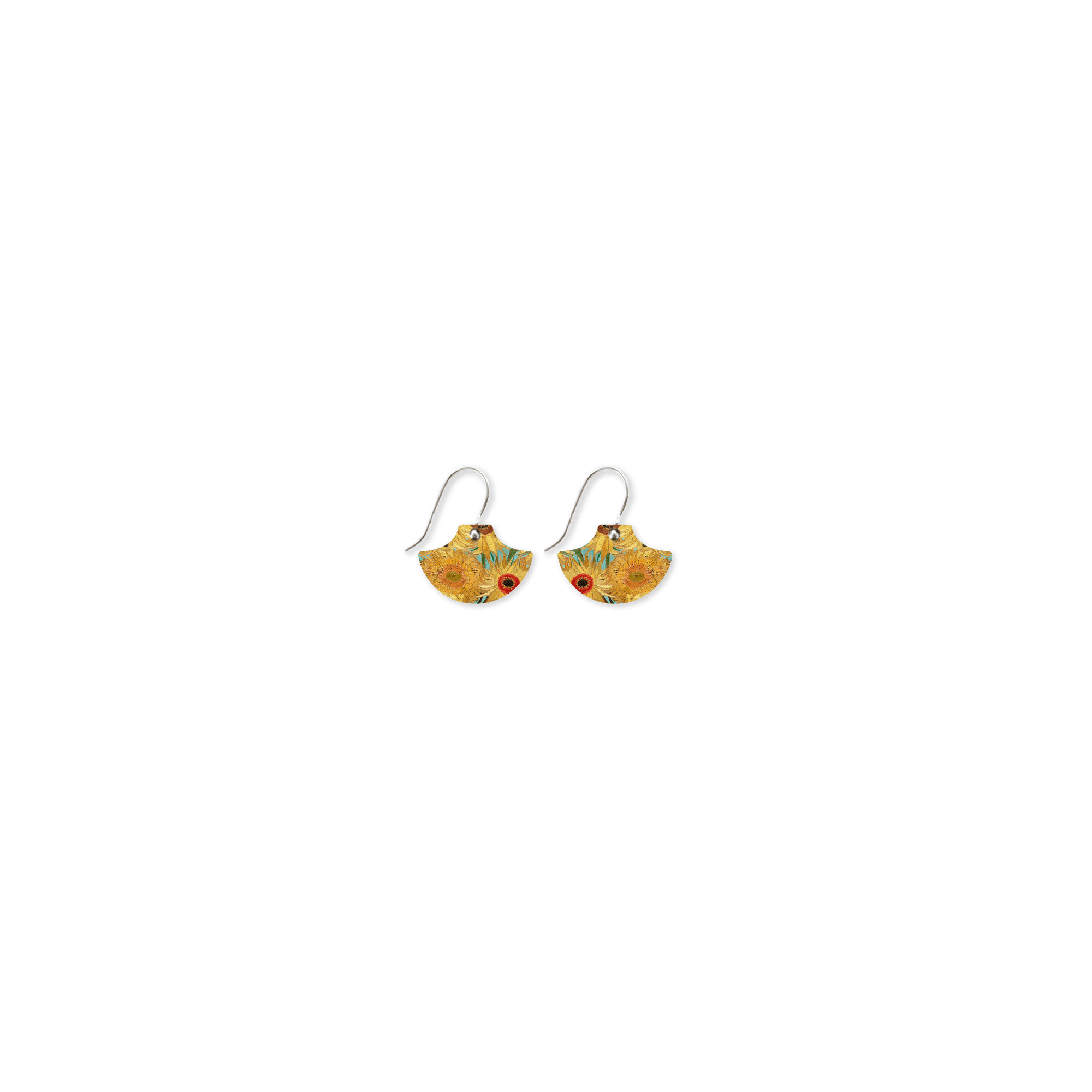 Van Gogh Sunflowers Mini Pagoda Drop Earrings