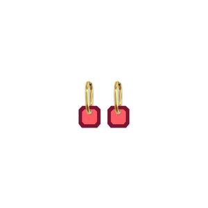 Cami Gem Pinot/Coral Earring