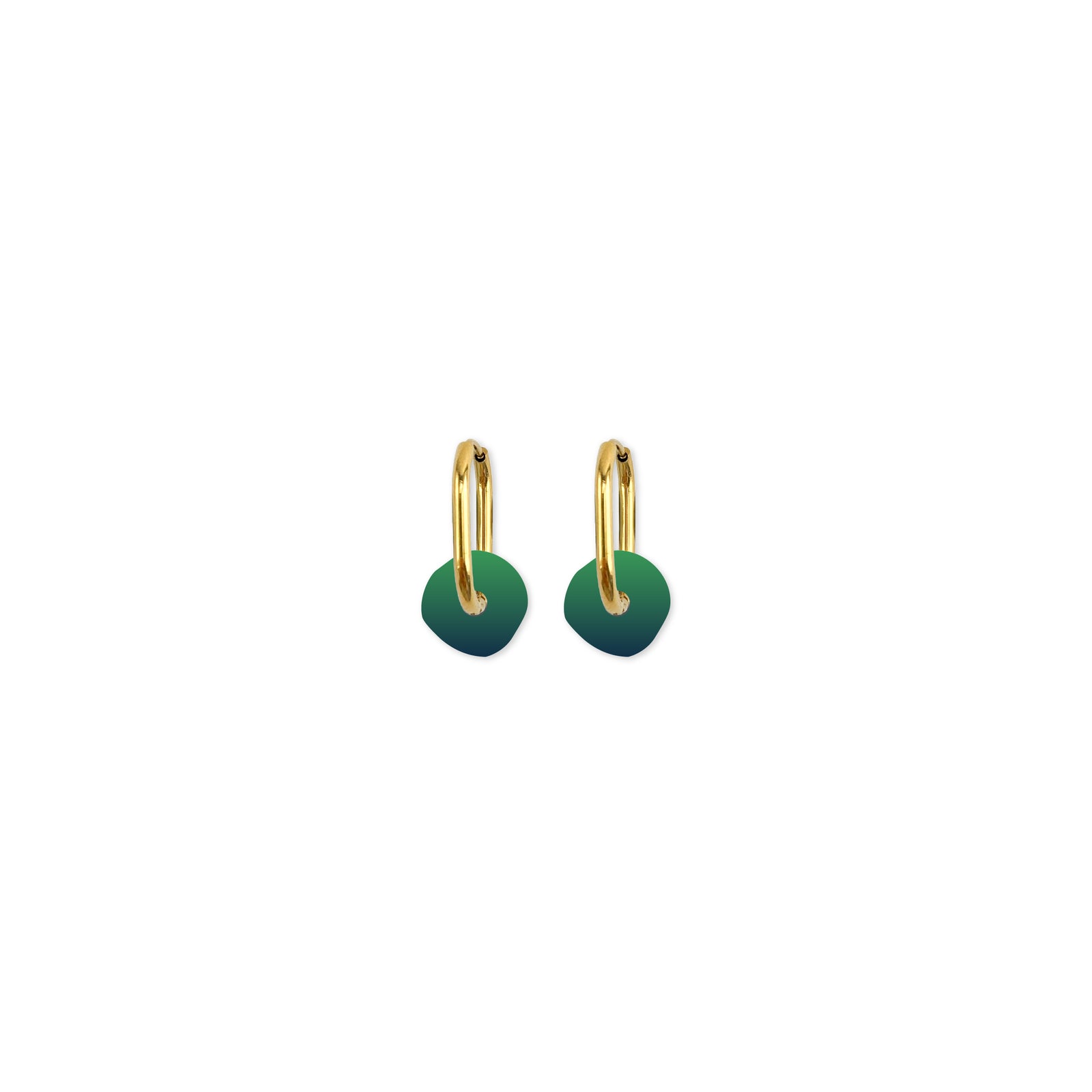 Cami Ombre Circle Chesterfield Green Earring