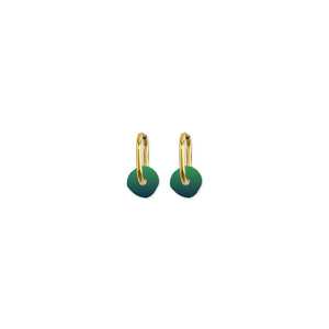 Cami Ombre Circle Chesterfield Green Earring