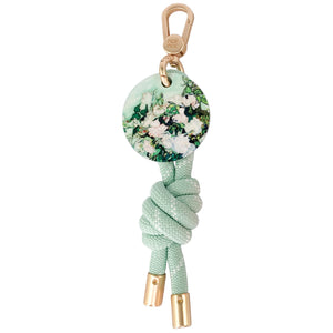 Keyring Floral Roses Mint