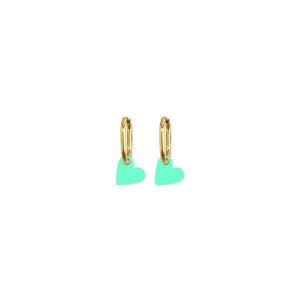 Cami Heart Mint Earring