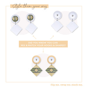 Museums of History NSW Stained Circle Diamond Stud Earrings