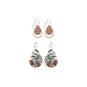 Native Birds Feather & Cuckoo Duo Tears Pack Earring