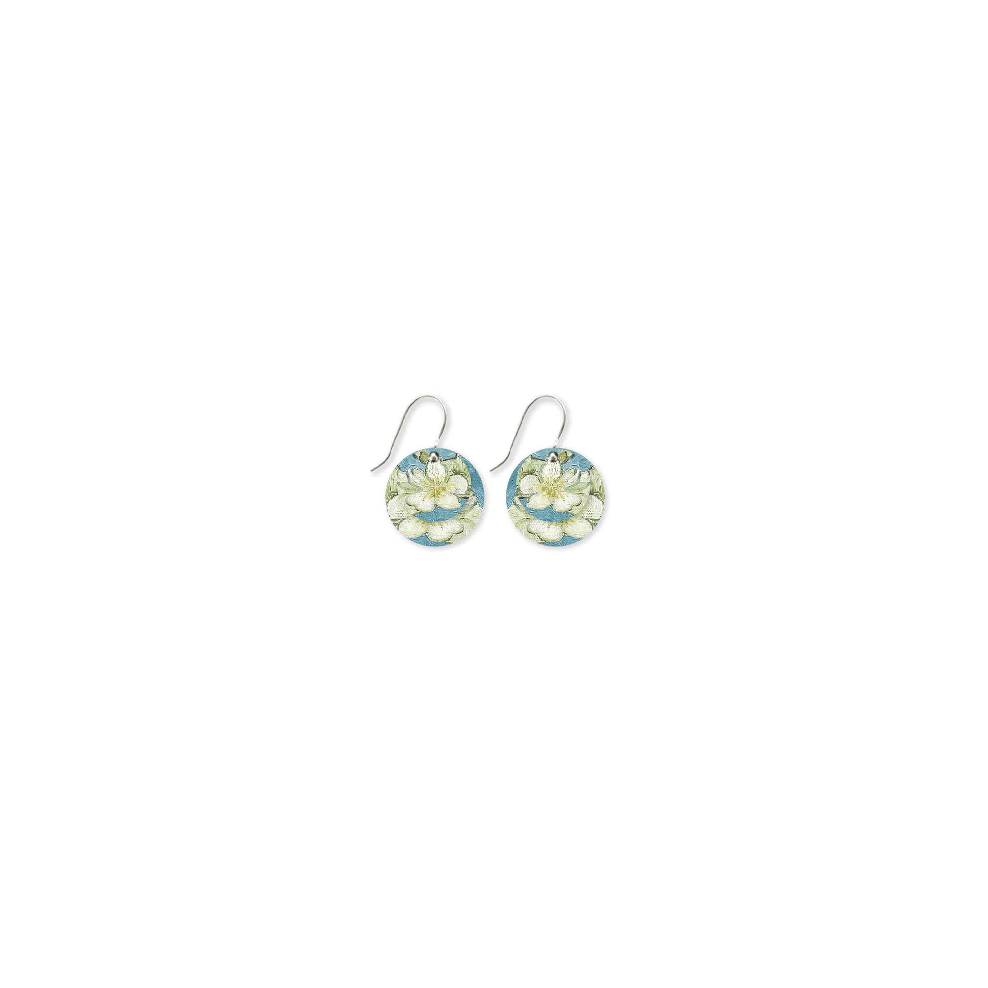 Van Gogh Blossoms Layered Circle Drop Earrings