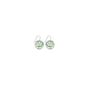 Van Gogh Blossoms Layered Circle Drop Earrings