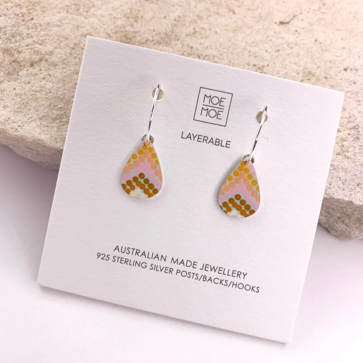 NATALIE BY NATALIE JADE MINI TEAR HOOP EARRINGS