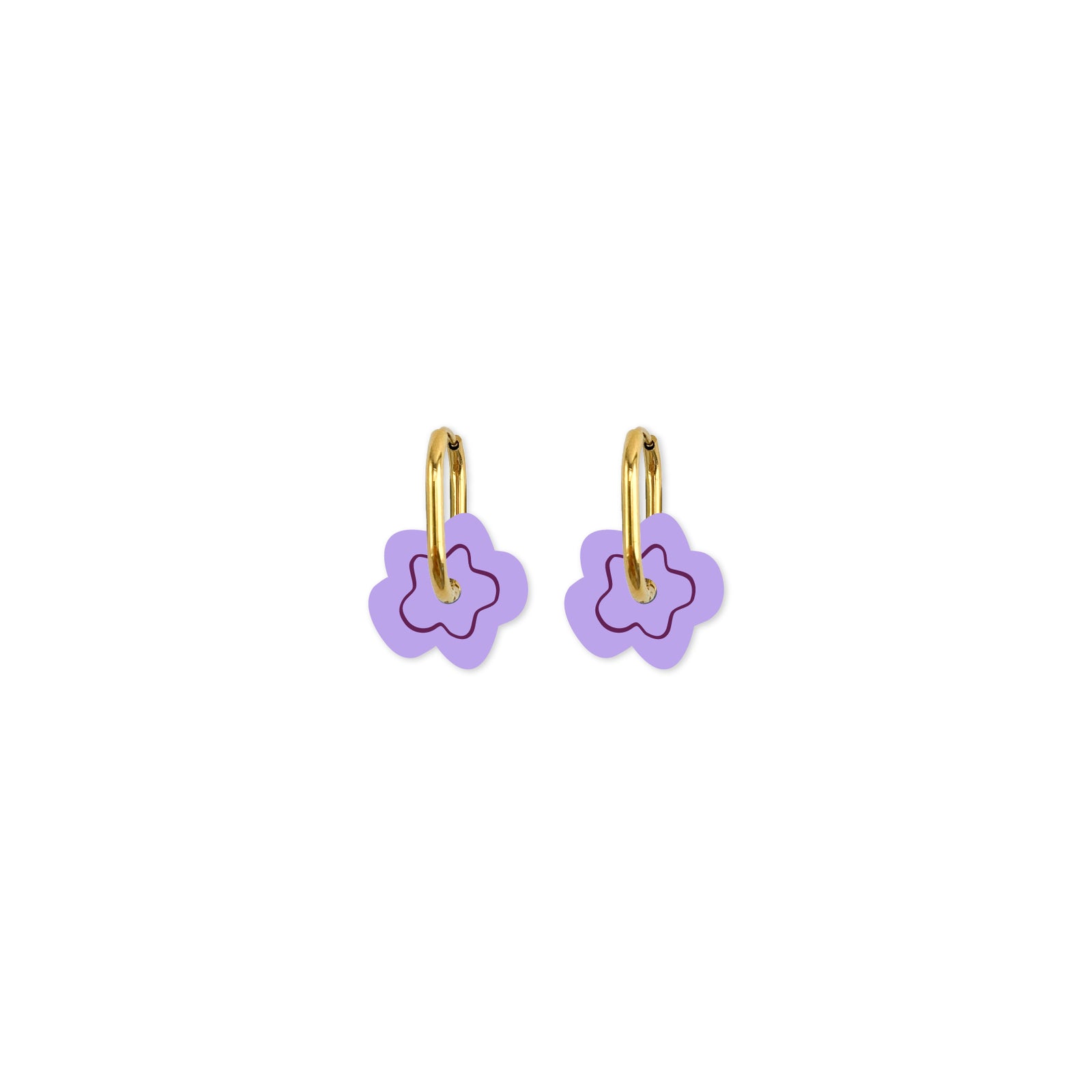Cami Organic Flower Mauve/Plum Earring