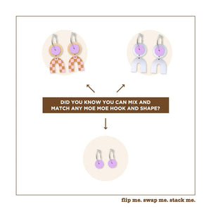 Playful Hues Layered Small Arch Hoop Earrings