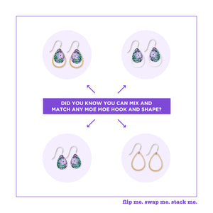 Azeza Possum Dreamtime Layered Iconic Outline Drop Earrings