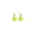 Cami Striped Flower Yellow/Aqua Earring