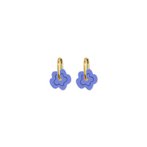 Cami Organic Flower Blue/Navy Earring