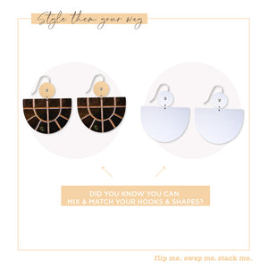 Museums of History NSW Stained Large Bell Circle Drop Earrings