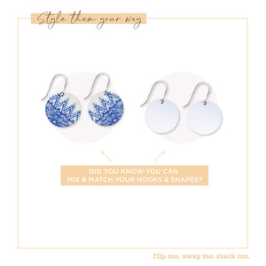 Museums of History NSW Ceramic Circle Drop Earrings