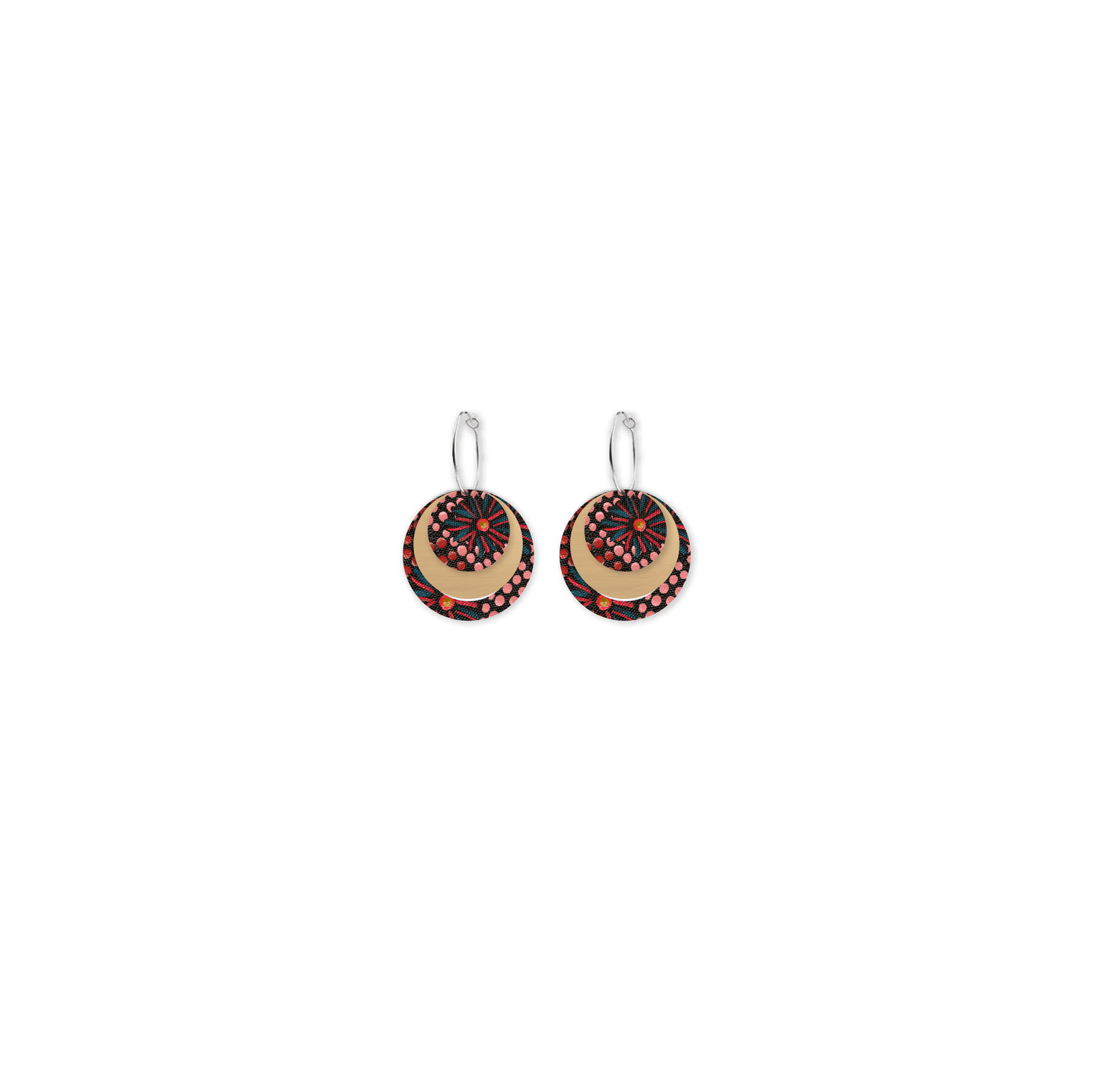 Jellurgal Generations Three Circle Hoop Earring