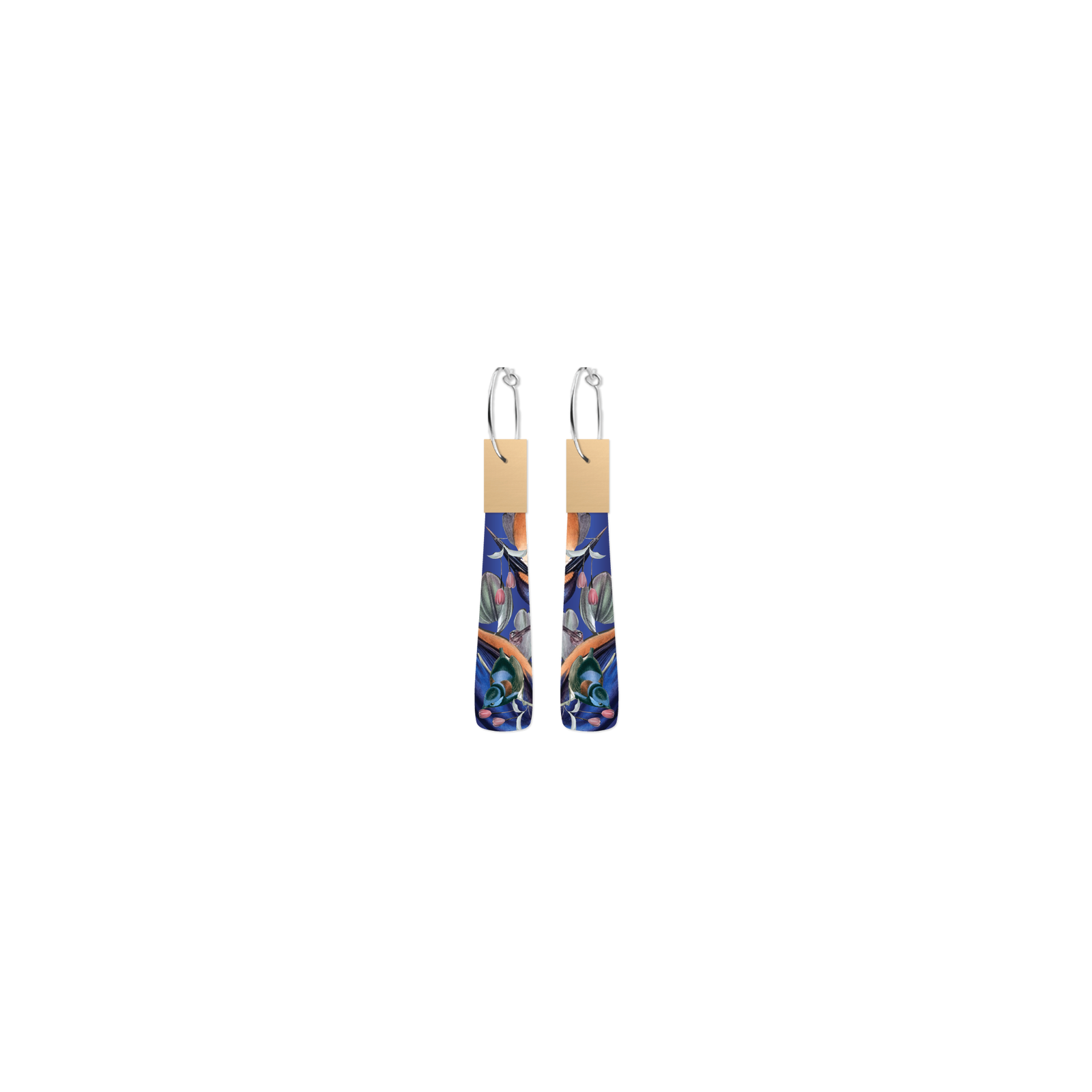 Native Birds Kingfisher Blue Beacon Hoop Earring