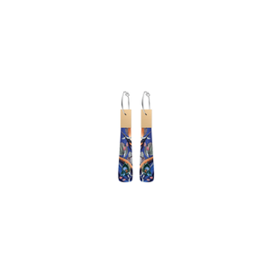 Native Birds Kingfisher Blue Beacon Hoop Earring