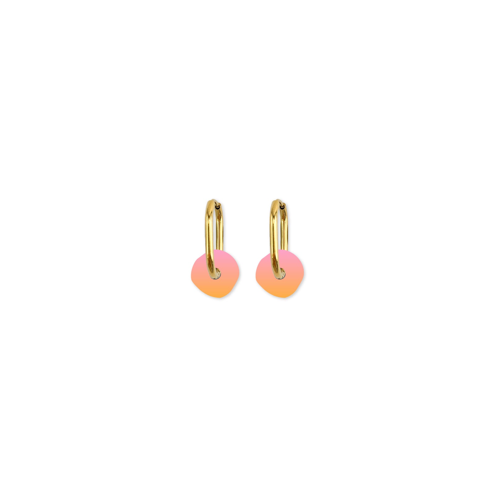 Cami Ombre Circle Peach Pink Earring