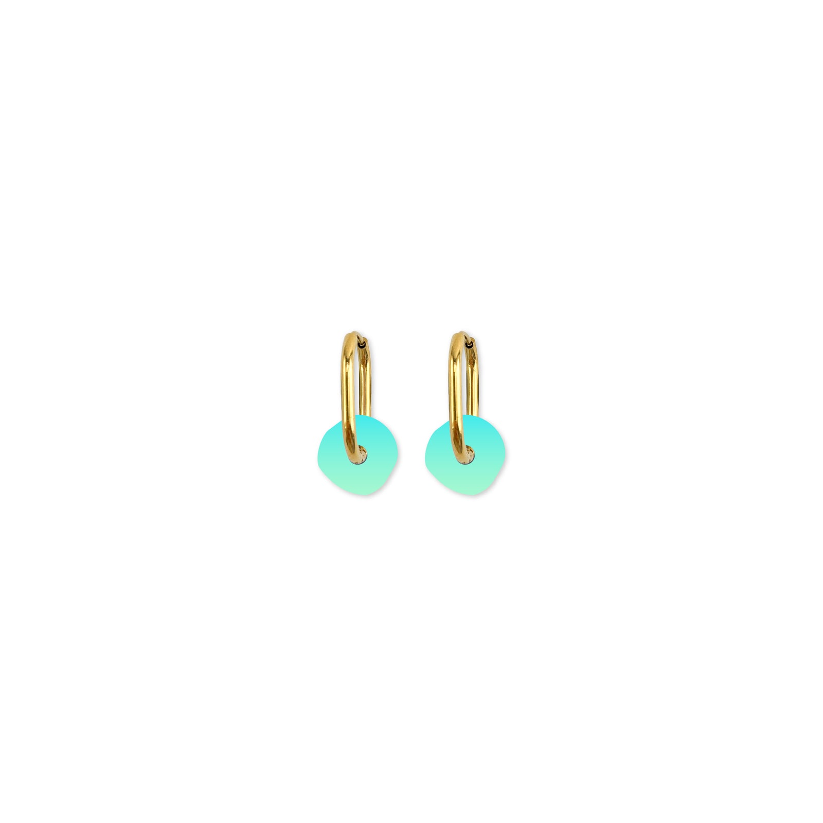 Cami Ombre Circle Teal/Aqua Earring
