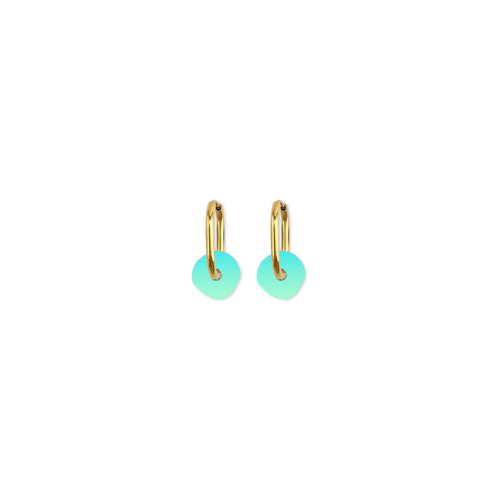 Cami Ombre Circle Teal/Aqua Earring