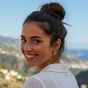 Cami Gem Sea/Mustard Earring