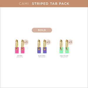 Cami Pack Striped Tab Bold