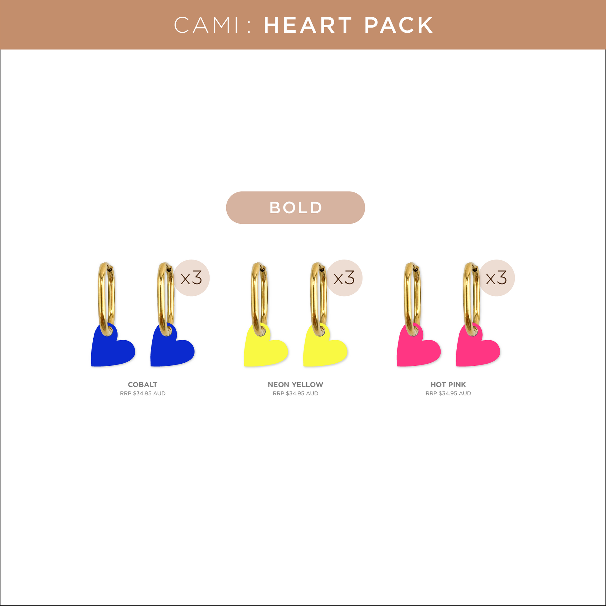 Cami Pack Heart Bold