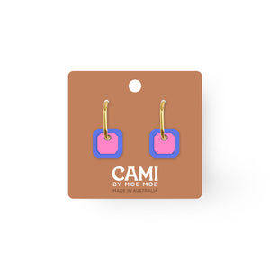 Cami Gem Blue/Pink Earring