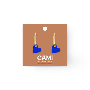 Cami Heart Cobalt Earring
