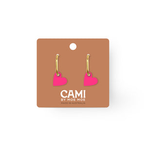 Cami Heart Hot Pink Earring