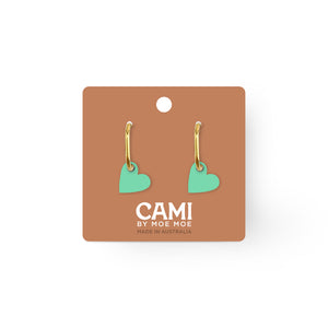 Cami Heart Mint Earring