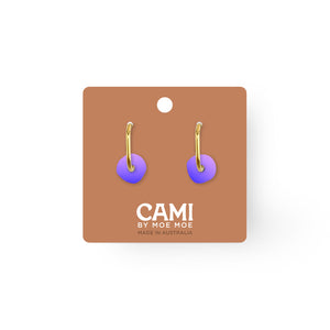 Cami Ombre Circle Blue/Mauve Earring