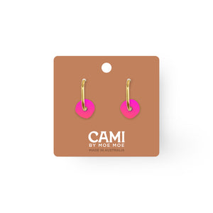 Cami Ombre Circle Hot Pink Earring