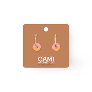 Cami Ombre Circle Peach Pink Earring