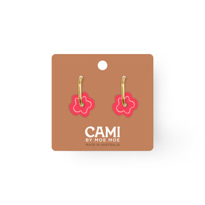 Cami Organic Flower Coral/Apricot Earring