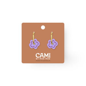 Cami Organic Flower Mauve/Plum Earring