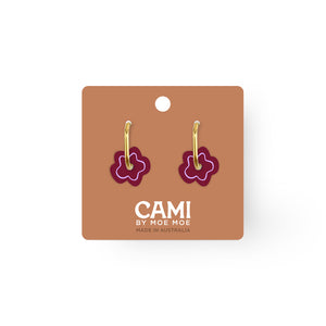 Cami Organic Flower Pinot/Mauve Earring
