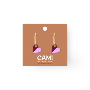 Cami Vovo Heart Pinot/Light Mauve Earring