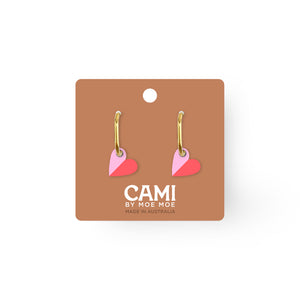 Cami Vovo Heart Soft Pink/Coral Earring