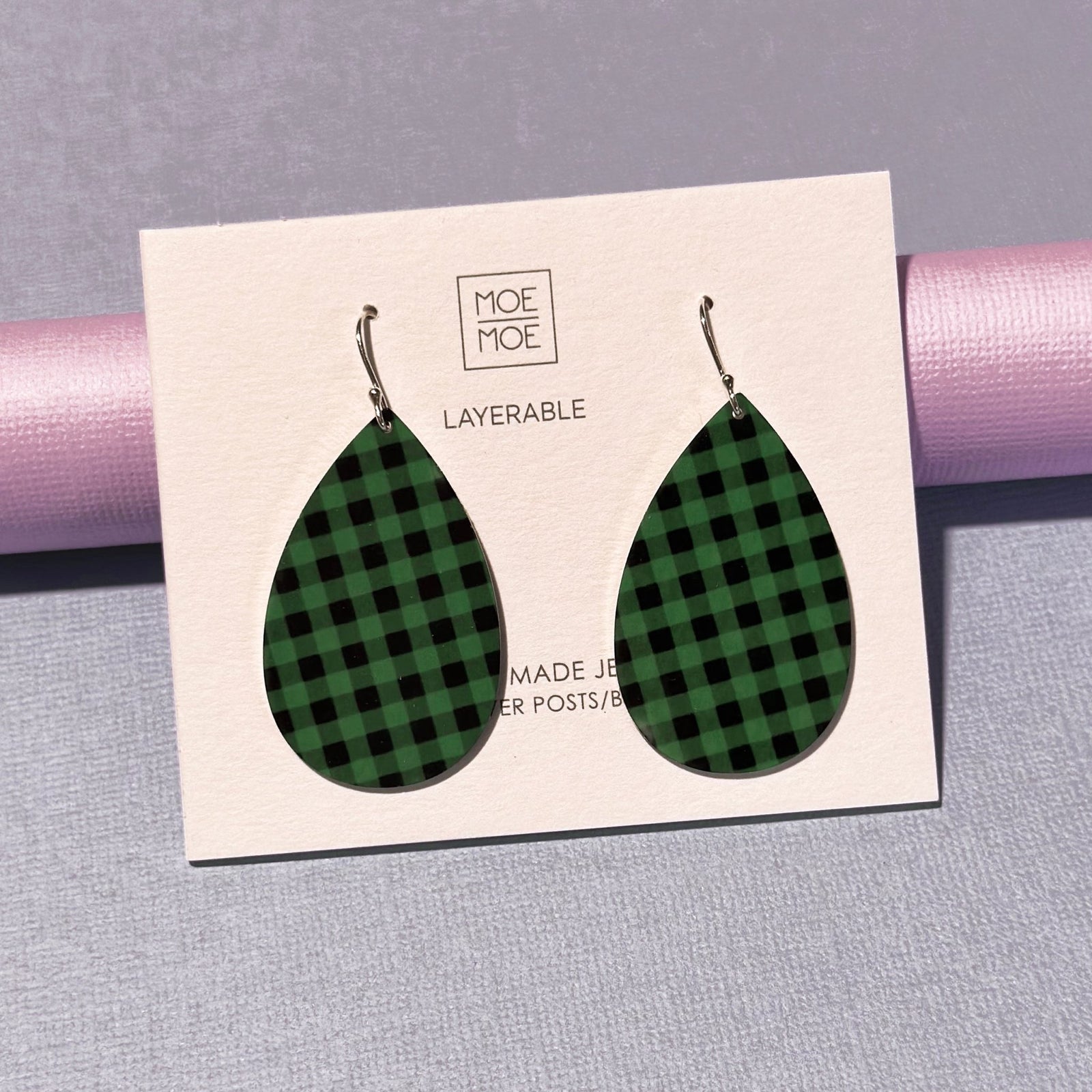 Everyday Deep Green & Black medium Tear Drop