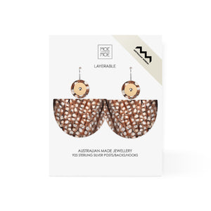 Native Birds Feather & Cuckoo Large Bell Circle Drop Earring