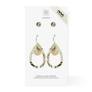 Native Birds Parrot & Pardalote Trinity Tear & Stud Pack Earring